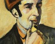 奥古斯特 马克 : Portrait of Franz Marc